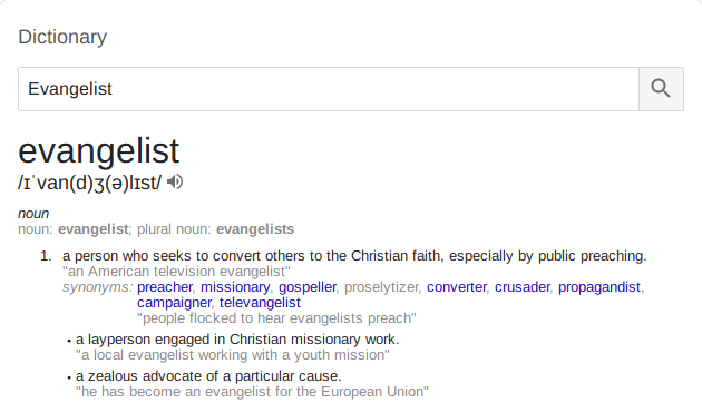 evangelist evangelist